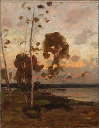 After the sunset, landscape from åland, 1886, Victor Westerholm