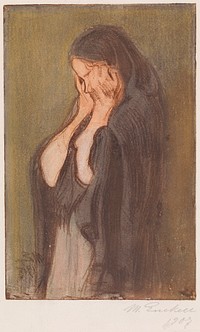 Crying woman, 1907, by Magnus Enckell
