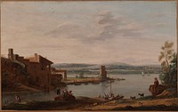 Italian harbour view, 1756, Ceceri