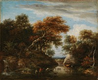 Fording the river, 1700 - 1799, Jacob Van Ruisdael