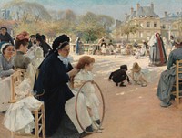 The luxembourg gardens, paris, 1887, by Albert Edelfelt