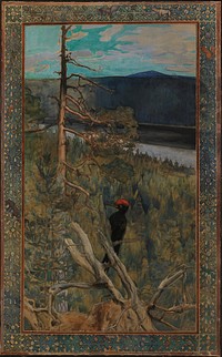 The great black woodpecker, 1893, by Akseli Gallen-Kallela