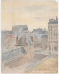 View from the artist's studio in paris, 1890, by Albert Edelfelt