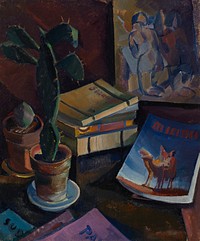 Books on a table, 1928, Ilmari Aalto