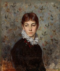 Portrait of the artist´s sister miss hilda wiik, 1880, Maria Wiik