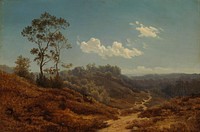 Landscape study, a copy after albert flamm, 1858, Augusta Soldan