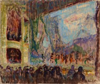 Interior view of the finnish opera, 1919, by Magnus Enckell