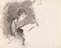 Woman reading, Maria Wiik