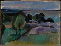 Landscape from korkeasaari, 1913, Valle Rosenberg