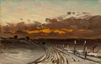 Winter landscape, sunset, 1878, Fanny Churberg