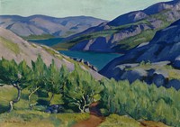 Summer landscape from liinakhamari, 1934, Anton Lindforss