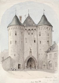 Kaupunginportti "neusser thor", 1850 - 1855, Anders Ekman
