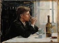 Seated man at the table, 1886, Elin Danielsongambogi