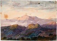 Landscape from the sabine mountains, 1830 - 1873, by Robert Wilhelm Ekman