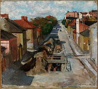 View from fredrikinkatu, 1883, by Akseli Gallen-Kallela