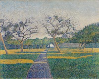 Orchard at la louvière, 1890, by Alfred William Finch