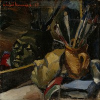 Still-life with the self-portrait, 1922, Väinö Kunnas