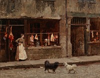 The street in paris, 1875, Mariefran&ccedil;oisfirmin Girard