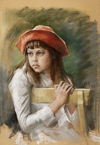 Portrait of the artist's sister berta edelfelt, 1883, by Albert Edelfelt