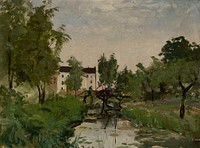 Landscape from düsseldorf, 1878, Elias Muukka