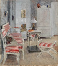 Interior, koivuniemi, 1899, Venny Soldanbrofeldt