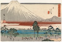 River landscape at the bottom of mount fuji, Utagawa Hiroshige