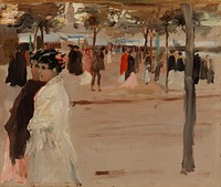 Study for the shore road in san telmo, seville, 1881, by Albert Edelfelt