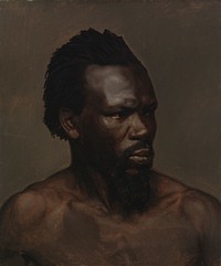 Bust portrait of a black man, 1835 - 1853, Nils Jakob Olsson Blommér