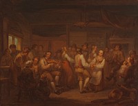 A peasant dance in finland, 1816, by Alexander Lauréus