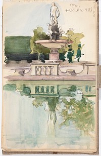 Giardino di boboli, firenze, 1894 - 1897part of a sketchbook, Eero Järnefelt