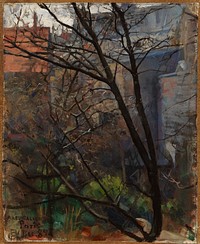 Parisian backyard, 1884, by Akseli Gallen-Kallela