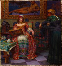 Leonora kristina ja dina vijnhofvers, 1910, Kristian Zahrtmann