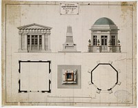 Puutarhapaviljongin piirustus, Carl Ludvig Engel