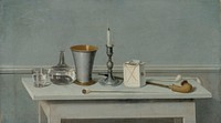 Still life with a candle, 1795 - 1797, Nils Schillmark