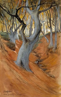 Beech forest, 1901, by Albert Edelfelt