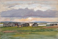 Rakennuksia rannalla (muonio), 1929, Eero Järnefelt