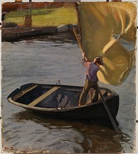 Boy and sail, 1902, by Magnus Enckell