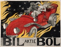 Bil-bol, poster for an automobile retailer (1907) by Akseli Gallen-Kallela