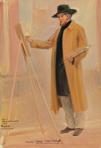 Portrait of the painter otto valstad, 1902, Väinö Hämäläinen