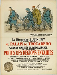 Poilus des régions envahies (juliste), 1917 - 1918, Adrien Barrère