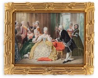 Gluck hands queen marie antoinette the score of his first opera, Tekijä Ei Tiedossa