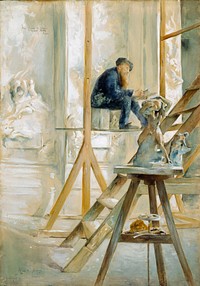 Portrait of rodin in his studio, 1889, by Allan Österlind