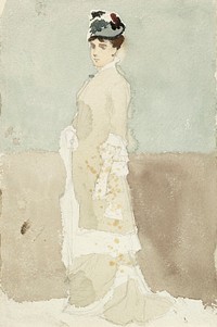 Nainen kävelypuvussa, by Albert Edelfelt