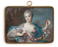 Portrait of a lady, 1707 - 1767, J B Mass&eacute;