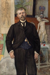 Portrait of the architect jac. ahrenberg, 1898, Carl Larsson