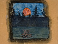 The moon is rising, by Hugo Simberg