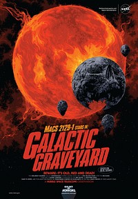 Galactic Graveyard (2021) Sci-Fi galaxy art poster. Original public domain image from NASA.