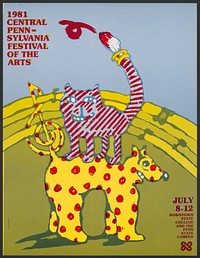 1981 Central Pennsylvania Festival of the Arts (1981) poster by Lanny Sommese. Original public domain image from the Library of Congress.