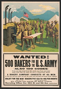 Wanted! 500 bakers for the U.S. Army, (also 100 cooks)  Dewey.