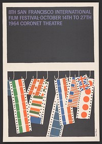 8th San Francisco International Film Festival vintage poster (1964). Original public domain image from the Library of Congress.